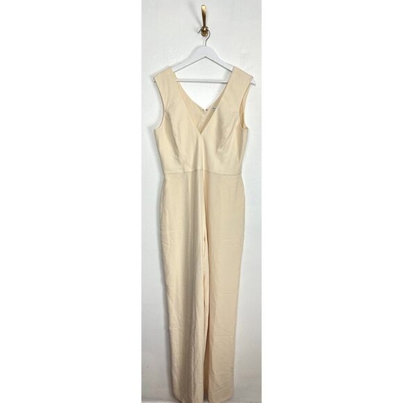 DRESS THE POPULATION Sandra Jumpsuit in Cream Size X-Large - Picture 3 of 13
